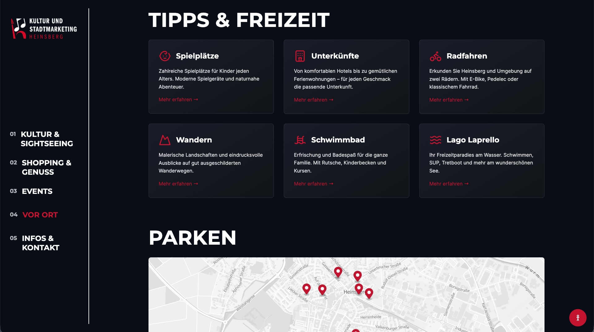 Tipps & Freizeit, plus Parken